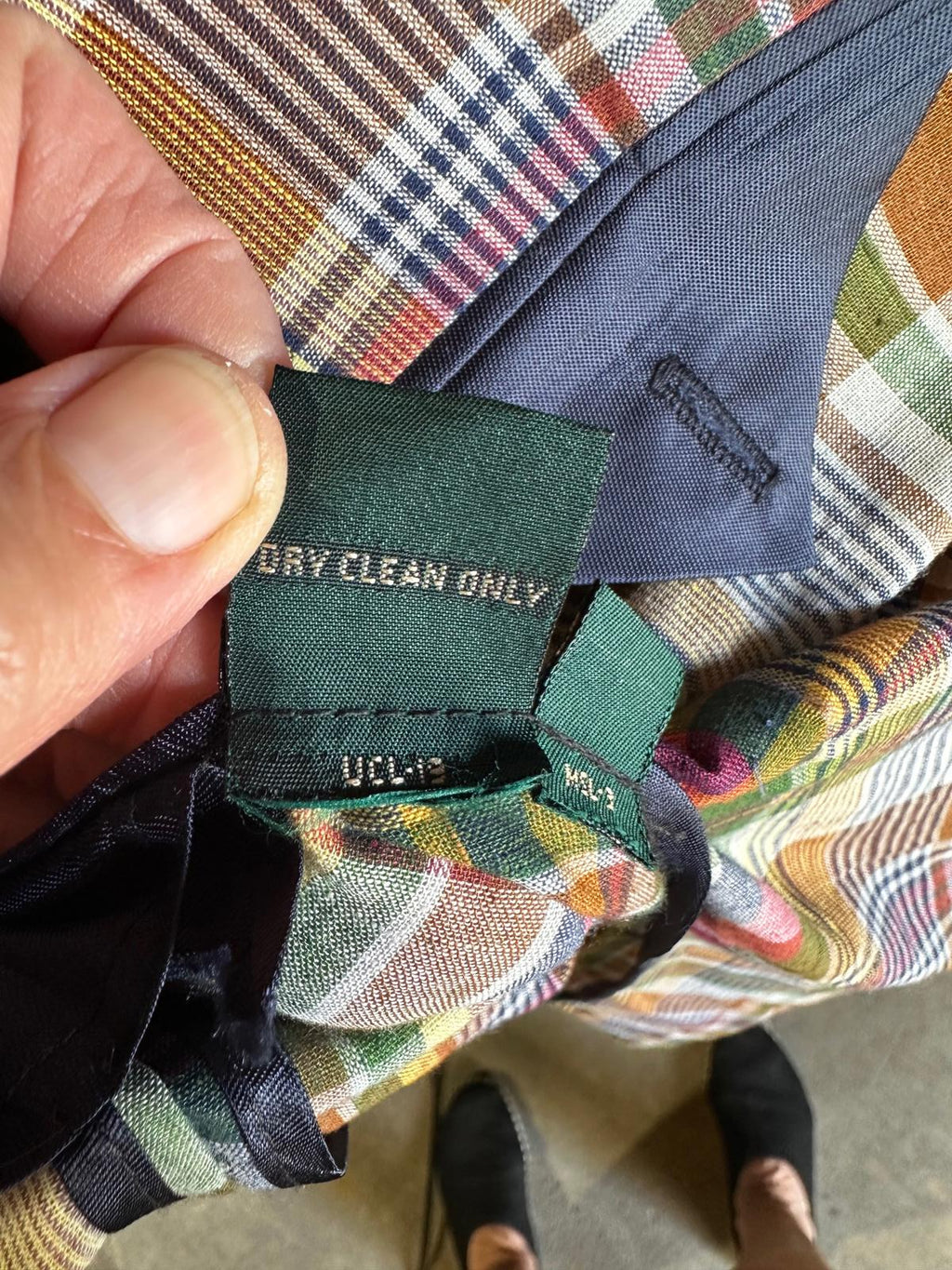 Vintage J.Crew Madras Blazer 44R USA – 100% Cotton Plaid
