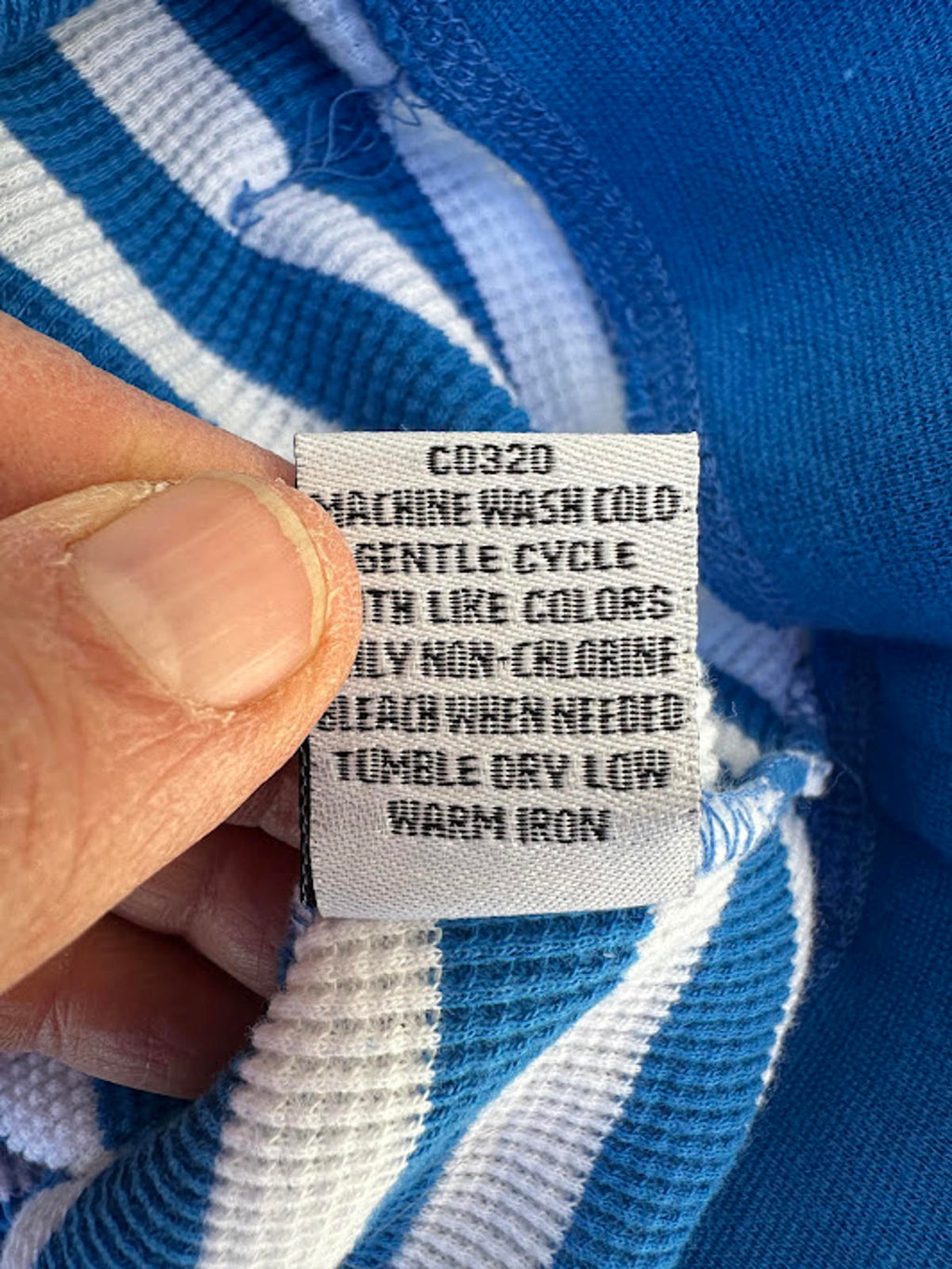 Victoria Harbour Striped Hoodie Blue White M