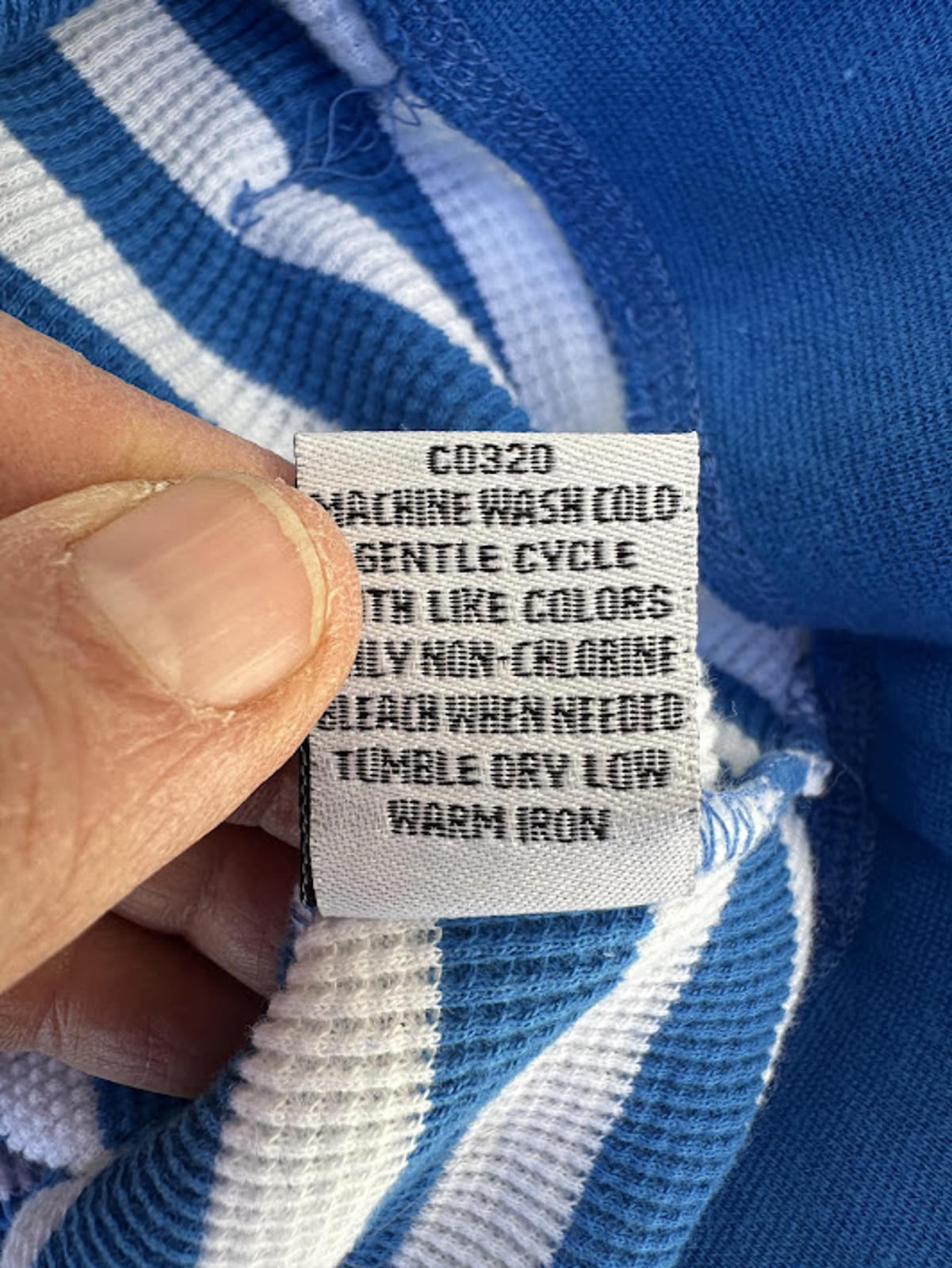 Victoria Harbour Striped Hoodie Blue White M