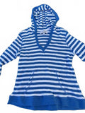 Victoria Harbour Striped Hoodie Blue White M
