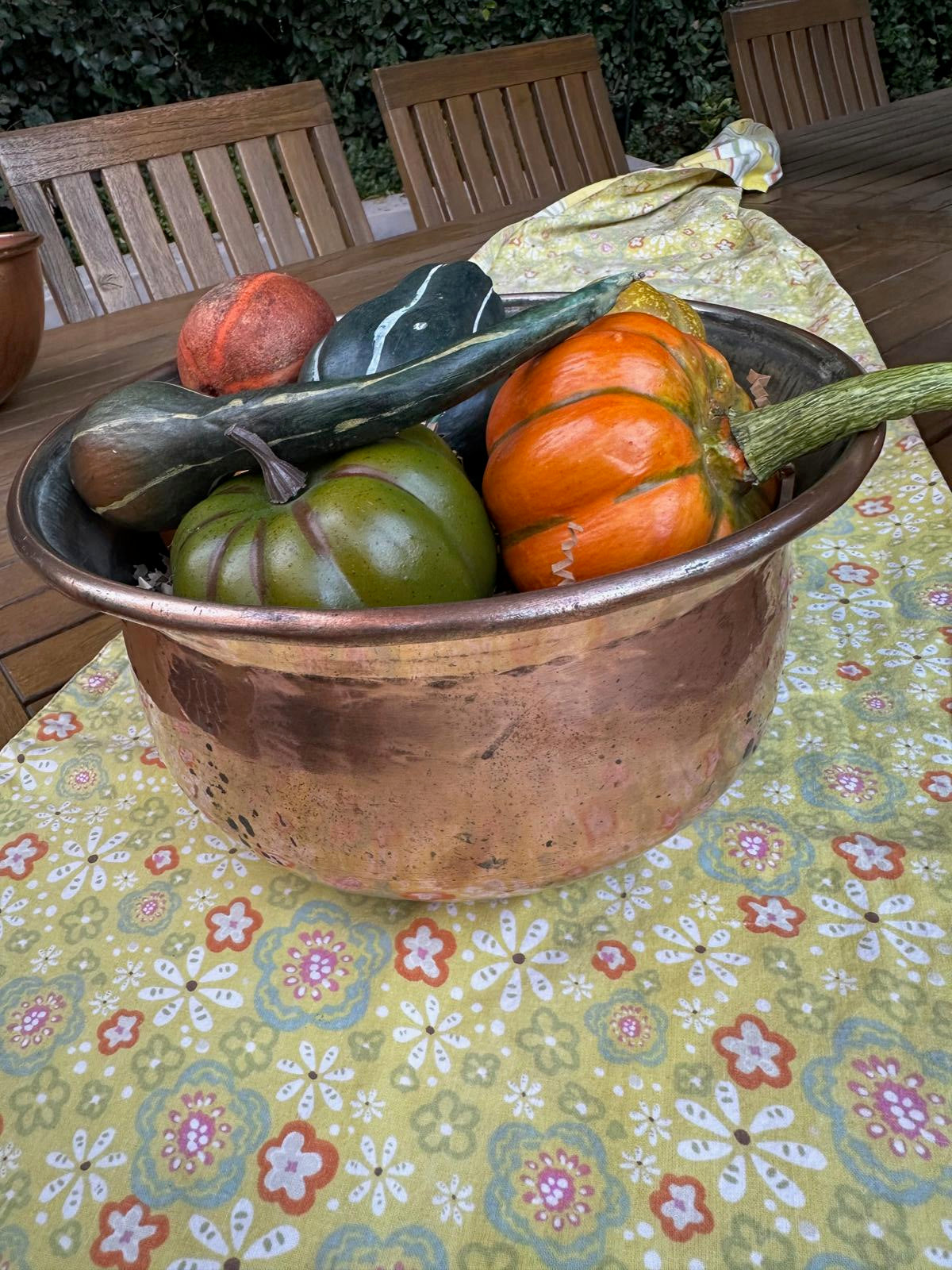 Vintage Heavy Copper Tin Lined Mixing Bowl 10"