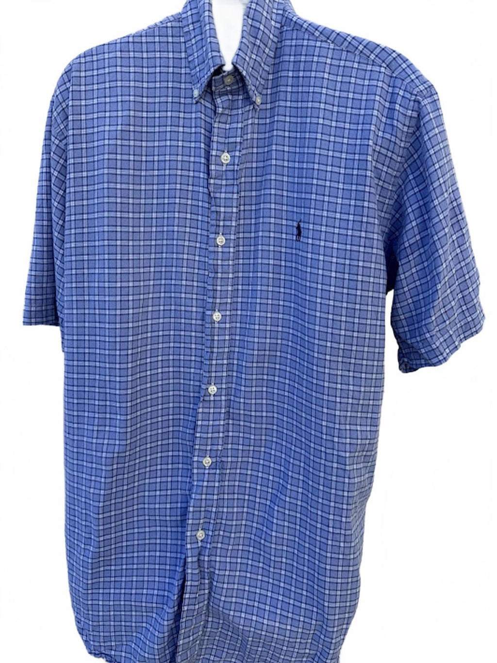 Ralph Lauren Blue Plaid Shirt Classic Fit M