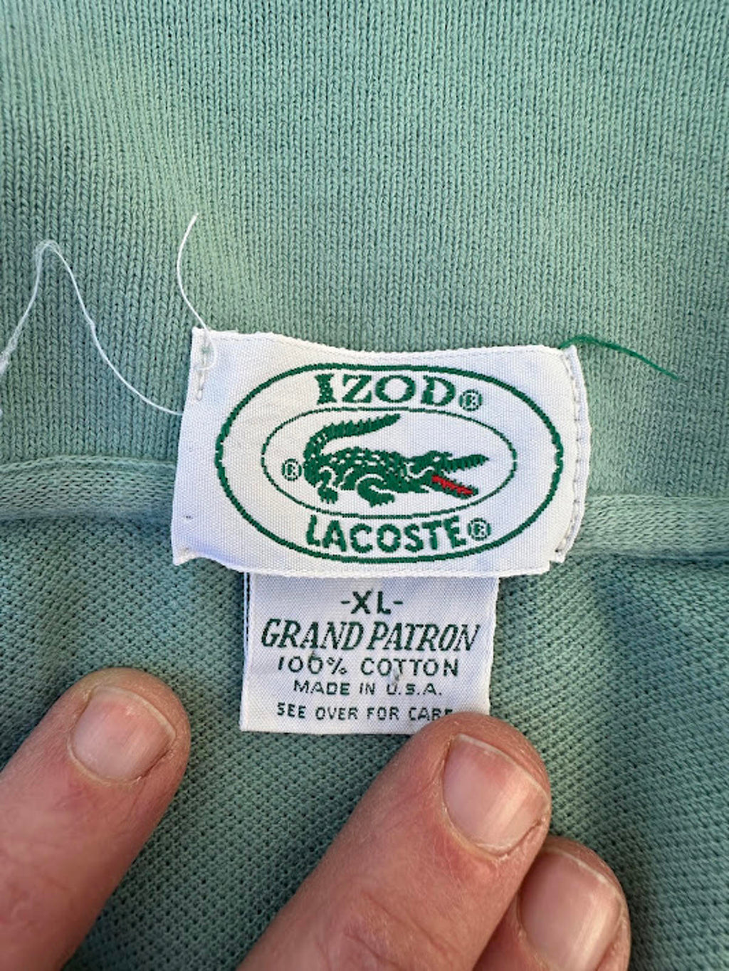 Vintage Izod Lacoste Polo USA XL Green