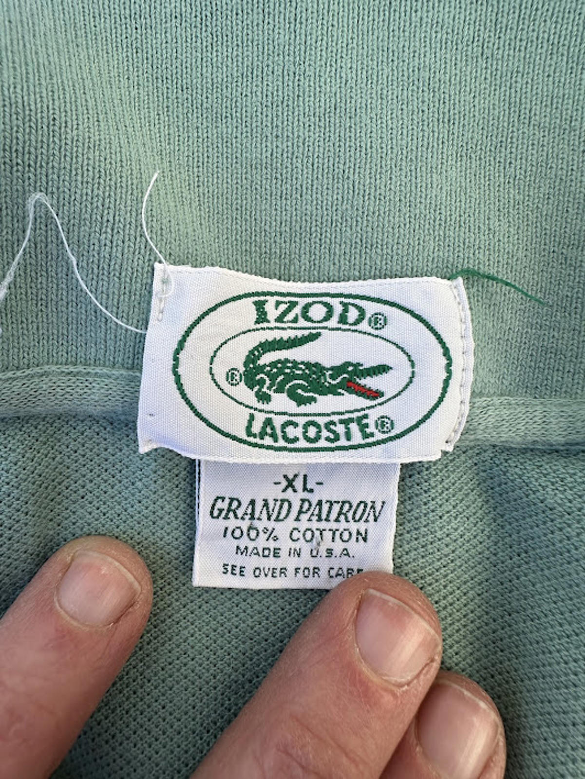 Vintage Izod Lacoste Polo USA XL Green