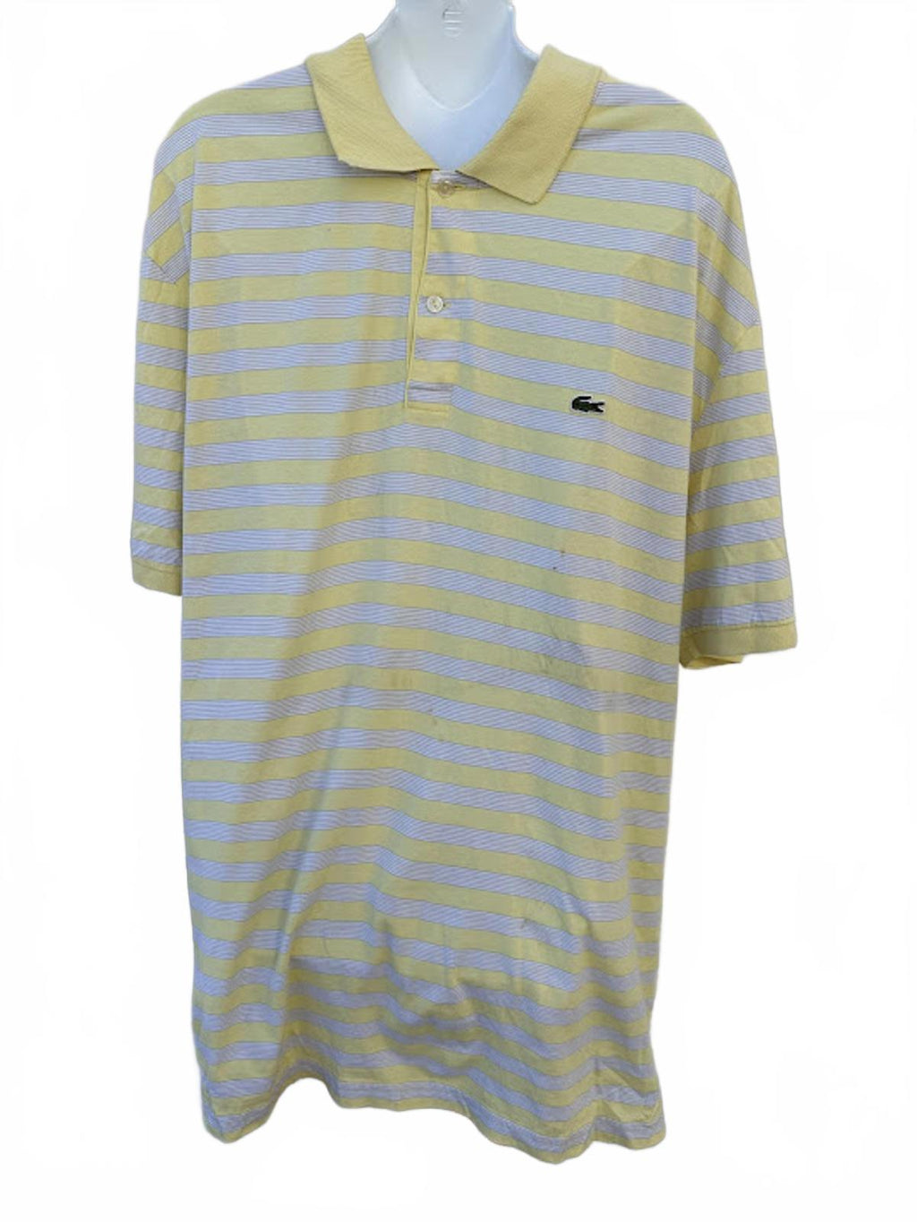 Lacoste Yellow Stripe Polo Size 9 XXL