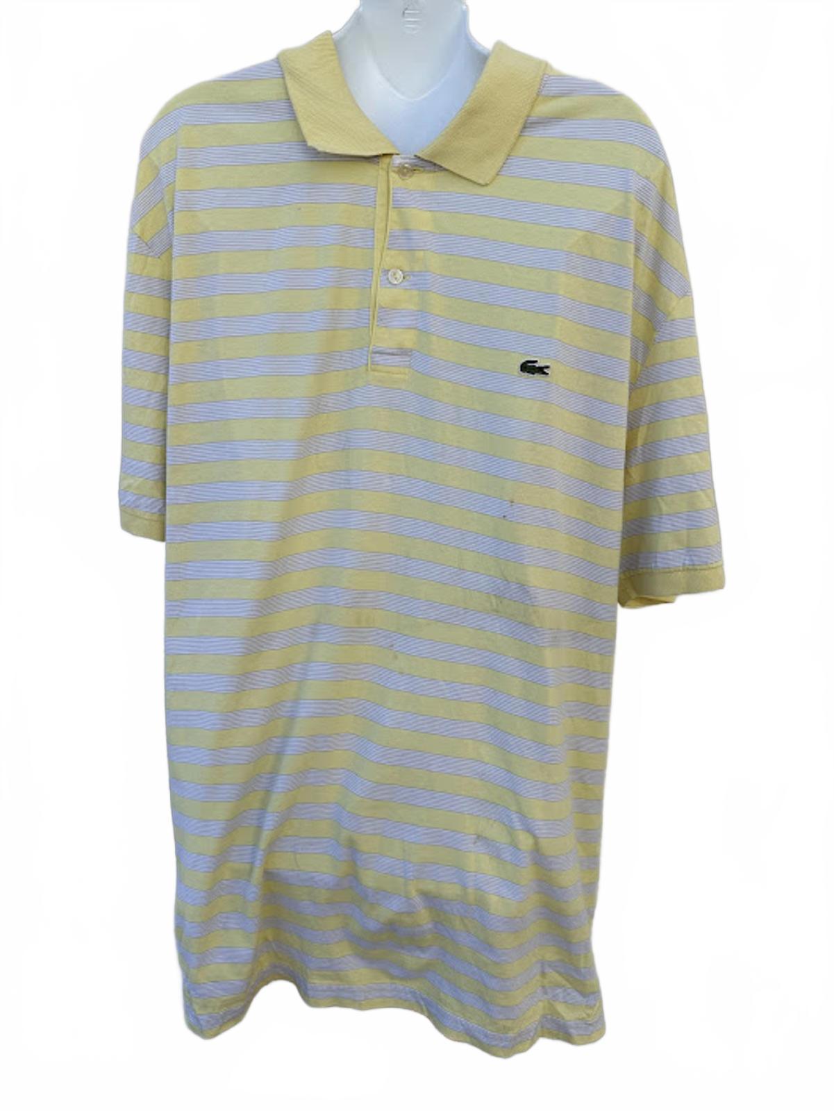 Lacoste Yellow Stripe Polo Size 9 XXL