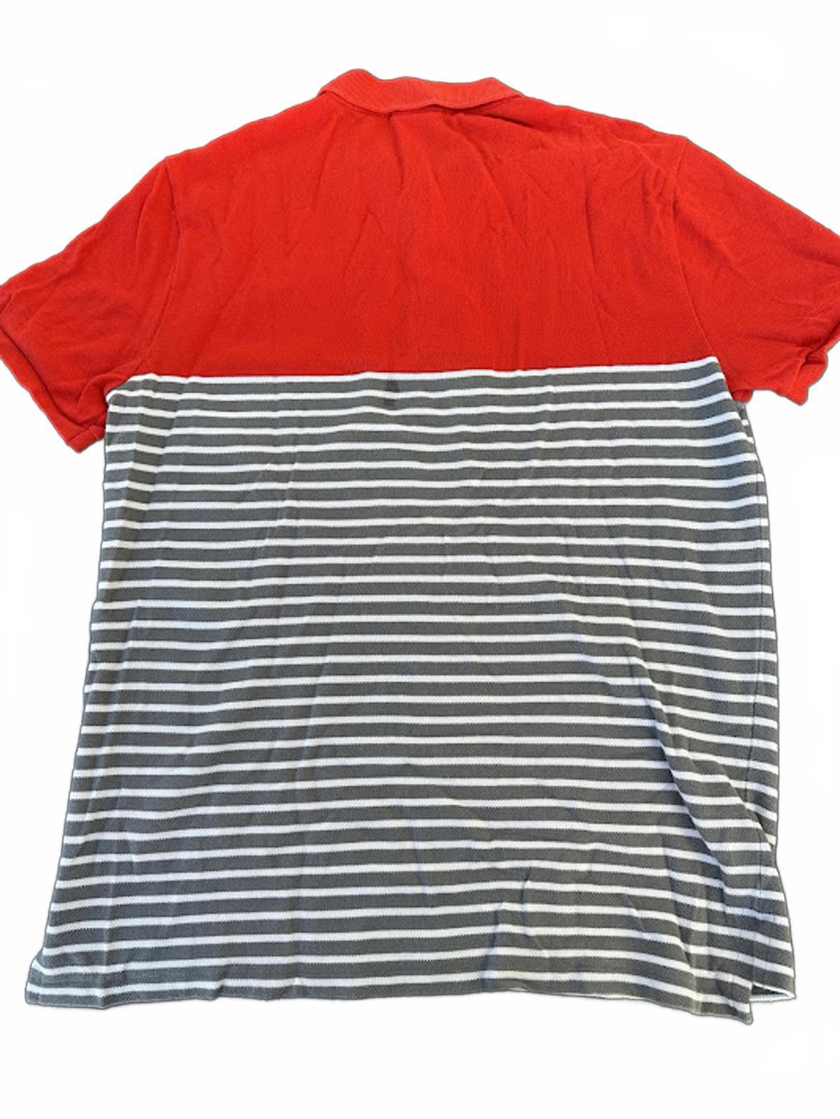 Lacoste Colorblock Polo Red Gray Size 5 M