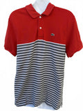Lacoste Colorblock Polo Red Gray Size 5 M