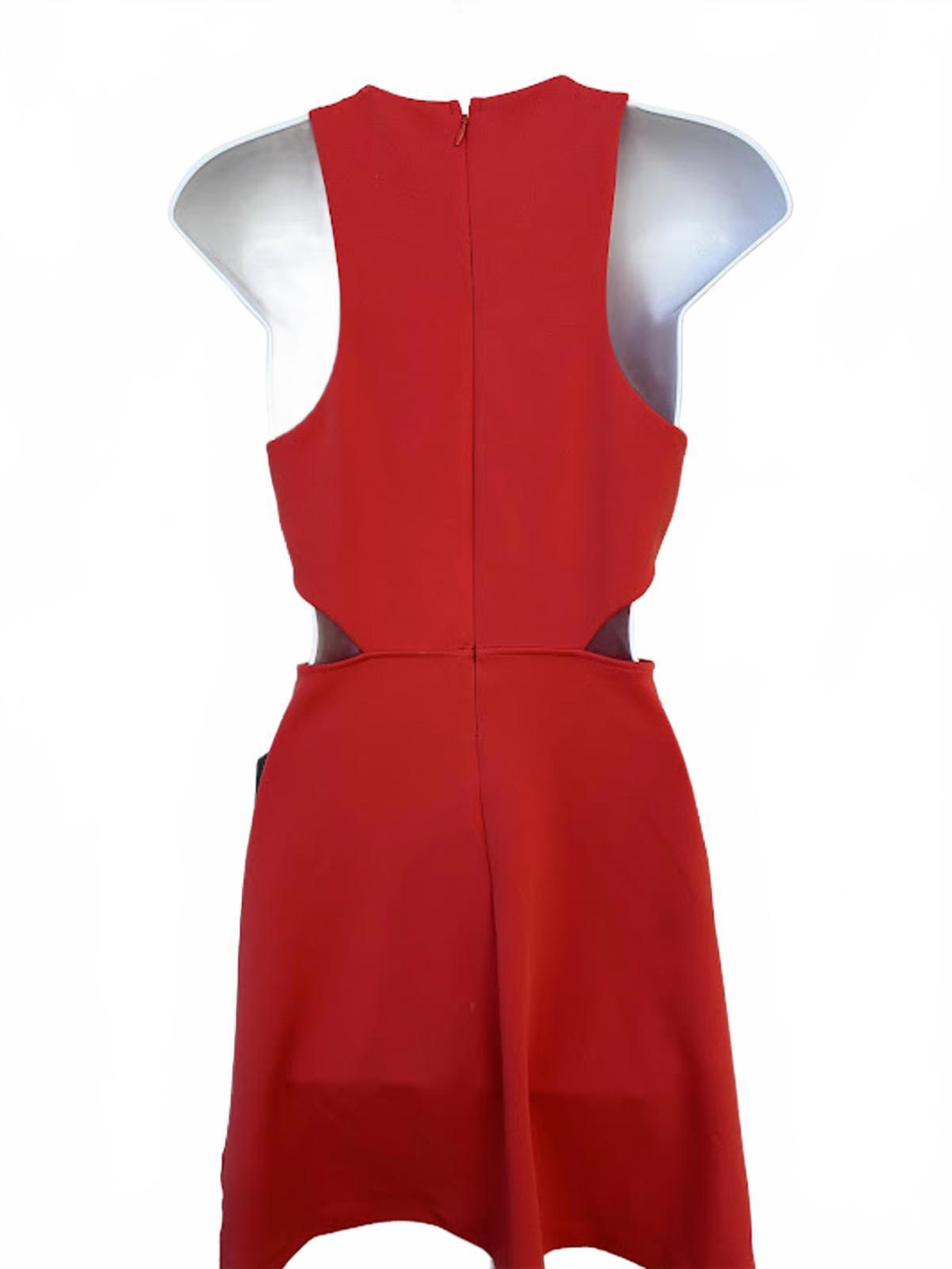 Express Red Cutout Skater Dress Size 4 NWT
