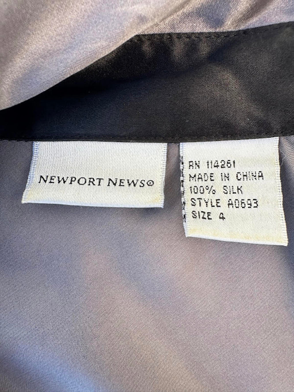 Newport News Silk Shirt Dress Gray Size 4
