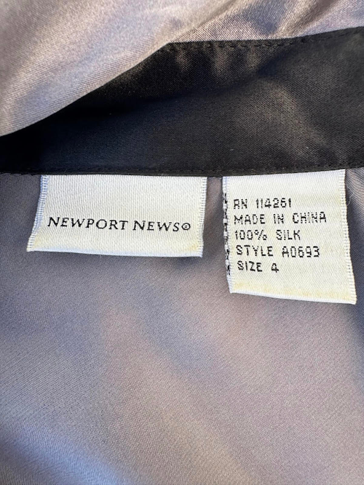 Newport News Silk Shirt Dress Gray Size 4