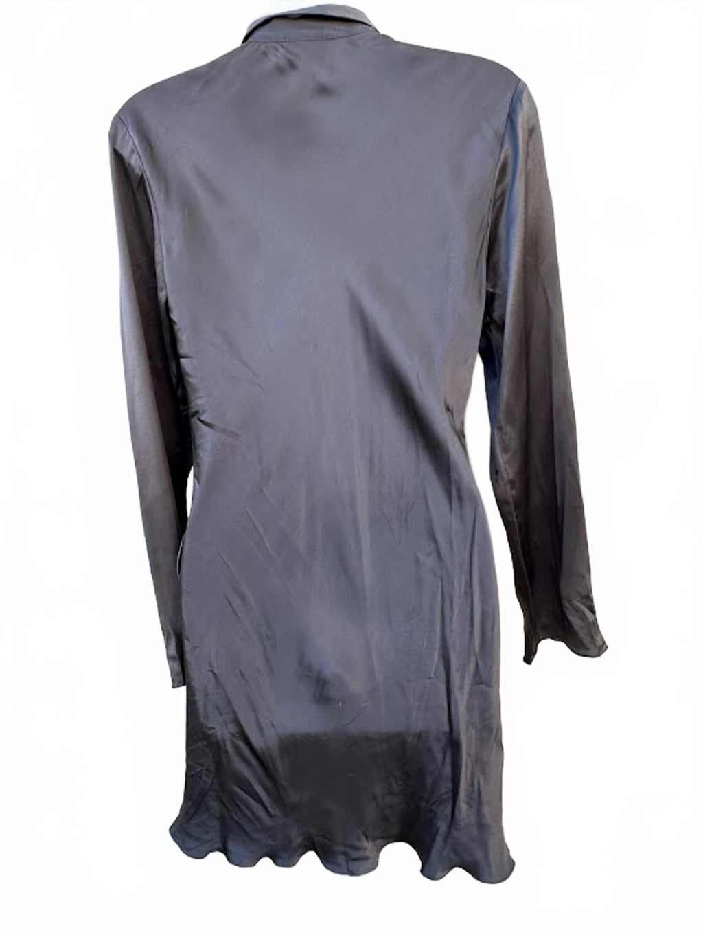 Newport News Silk Shirt Dress Gray Size 4