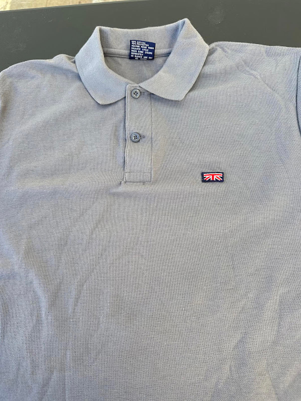 Britannia Gray Polo Shirt Medium Korea Made