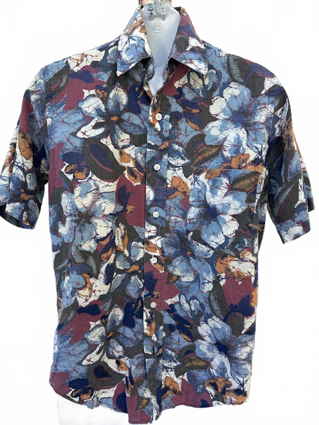 Geoffrey Scott Floral Shirt Cotton S USA