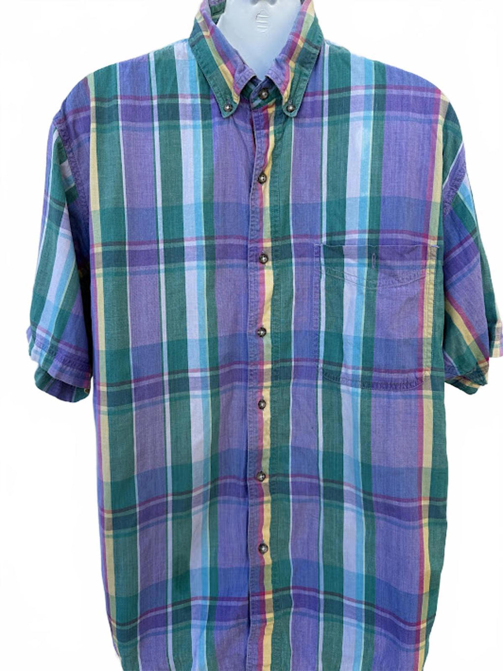 Eddie Bauer Superior Madras Plaid Shirt M