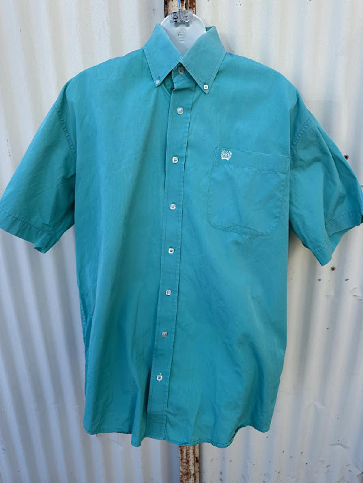 Cinch Turquoise Western Shirt M Cotton