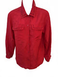Petite Sophisticates Red Silk Blouse P