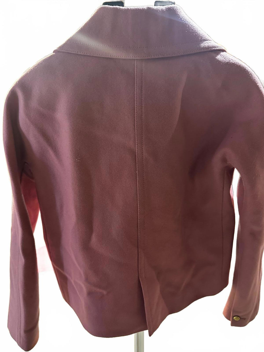 J.Crew Collection Double-Breasted Peacoat Italian Melton Wool Size 2 Pink