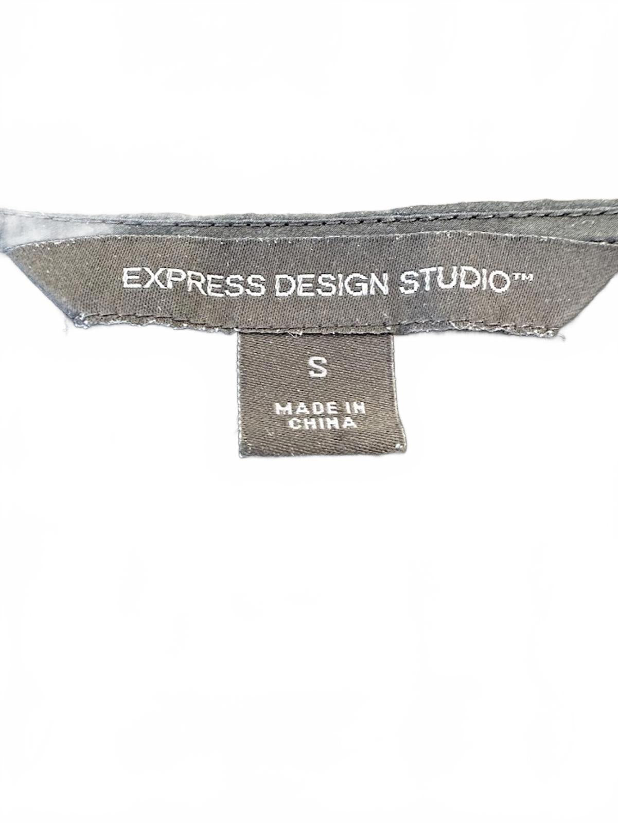 Express Design Studio Black Tie Waist Blouse S