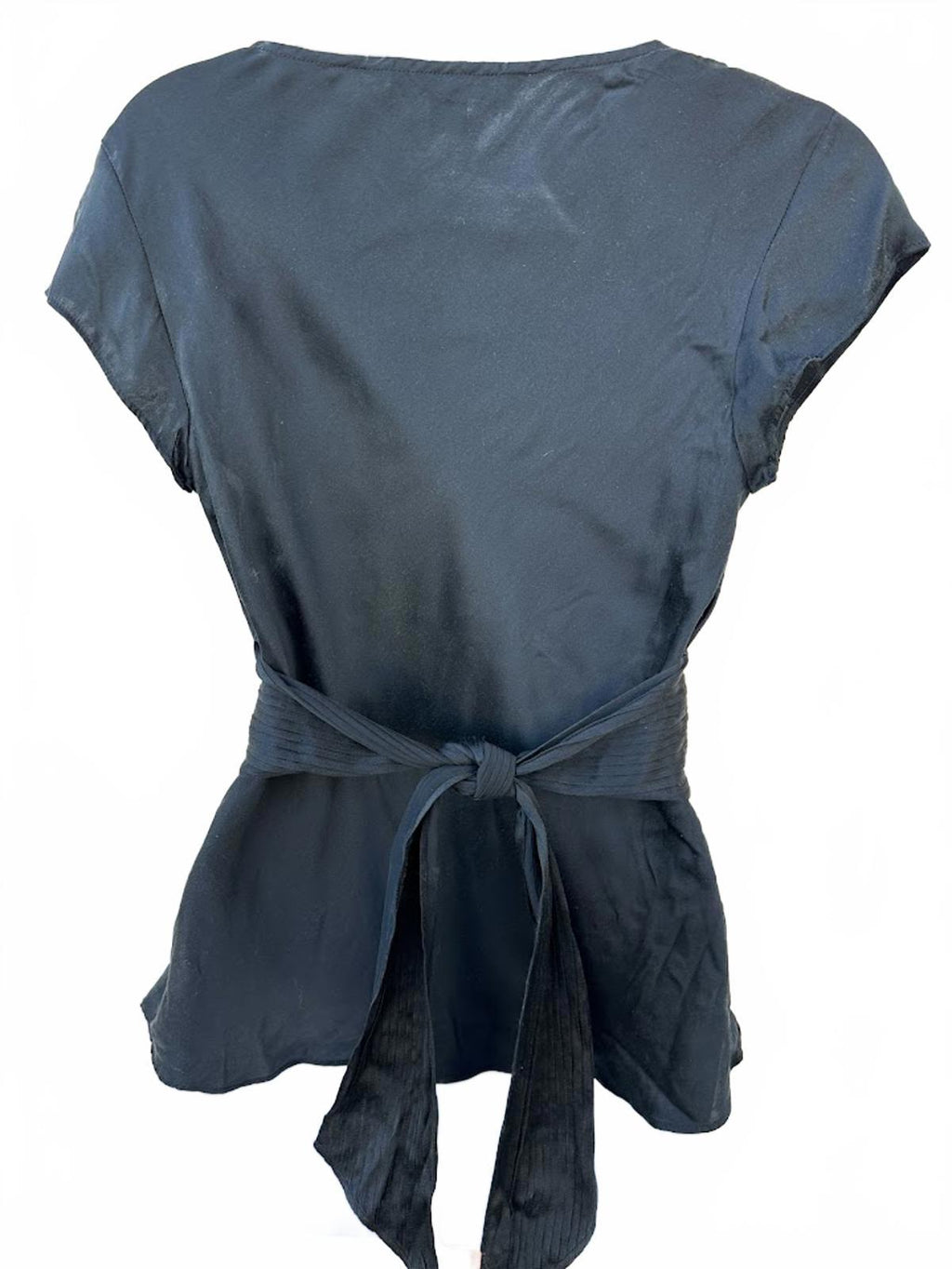 Express Design Studio Black Tie Waist Blouse S