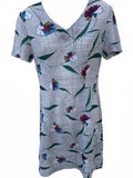 Vintage Floral Grid Shift Dress Handmade