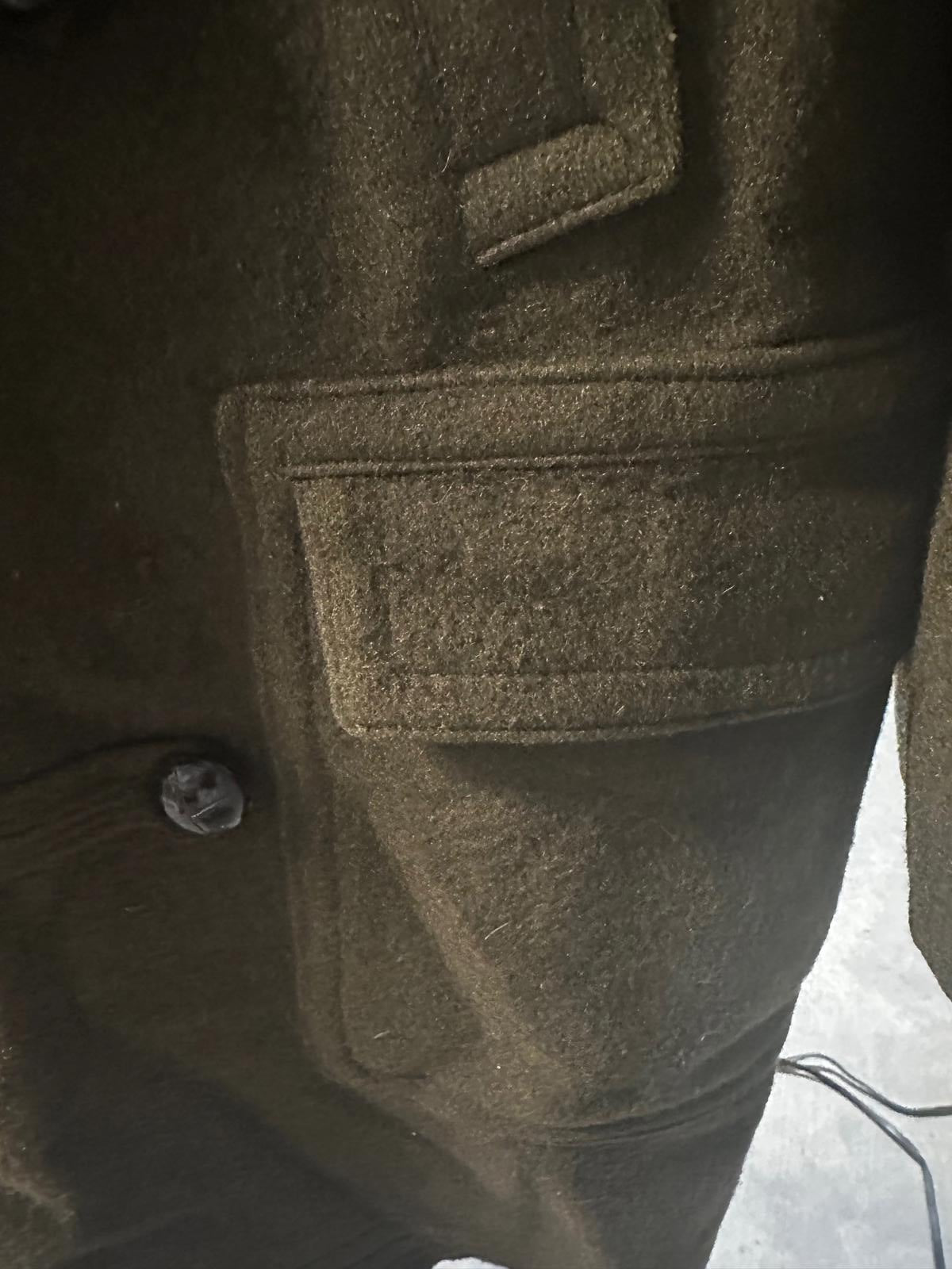 Vintage Europe Craft Military-Style DoubleBreast Wool coat
