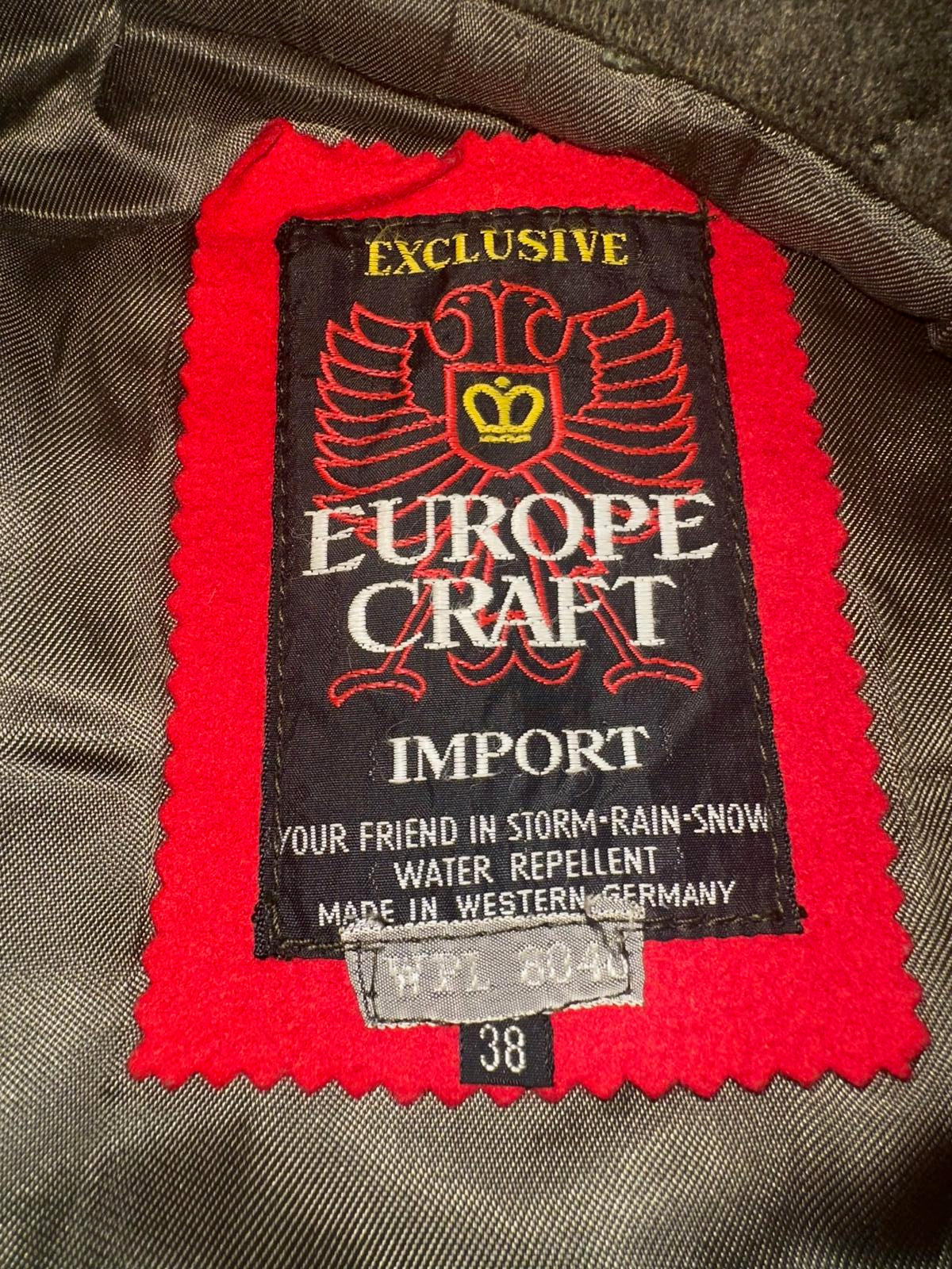 Vintage Europe Craft Military-Style DoubleBreast Wool coat