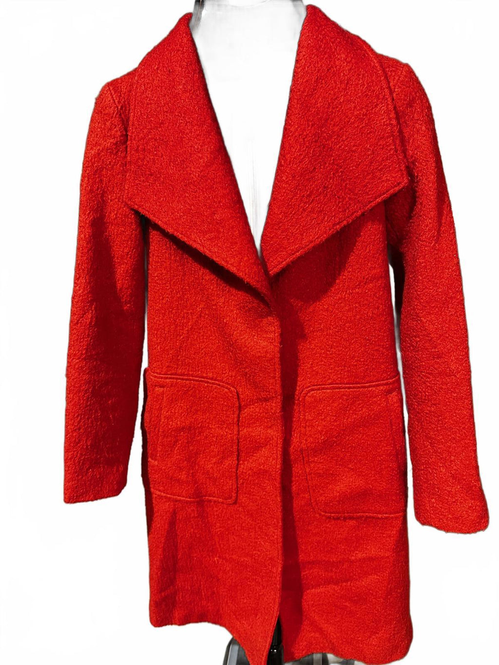 Bernardo Women’s Bouclé Wool Blend Coat – Orange – Size XS