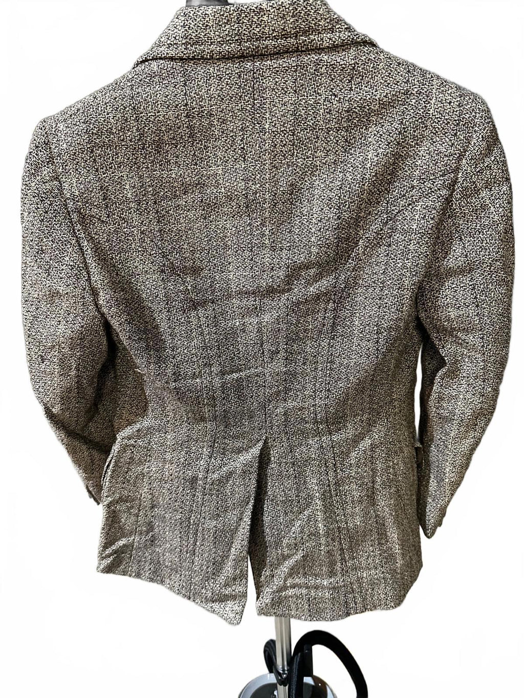 Vintage Italian Wool Blazer 36 BasketweaveTweed Sport Coat