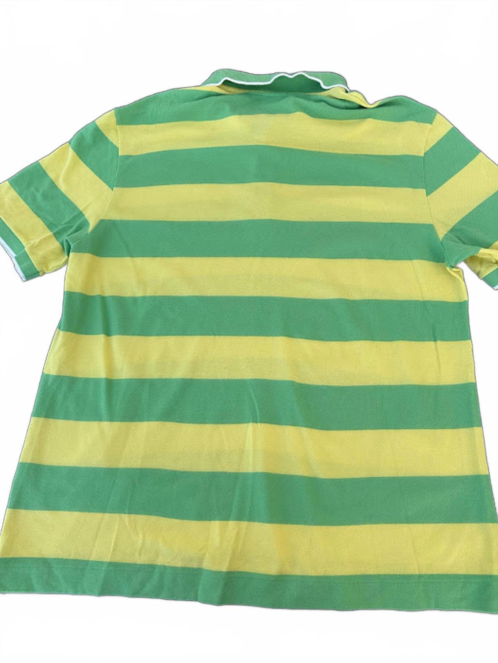 Lacoste Green Yellow Stripe Polo Size 7