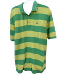 Lacoste Green Yellow Stripe Polo Size 7