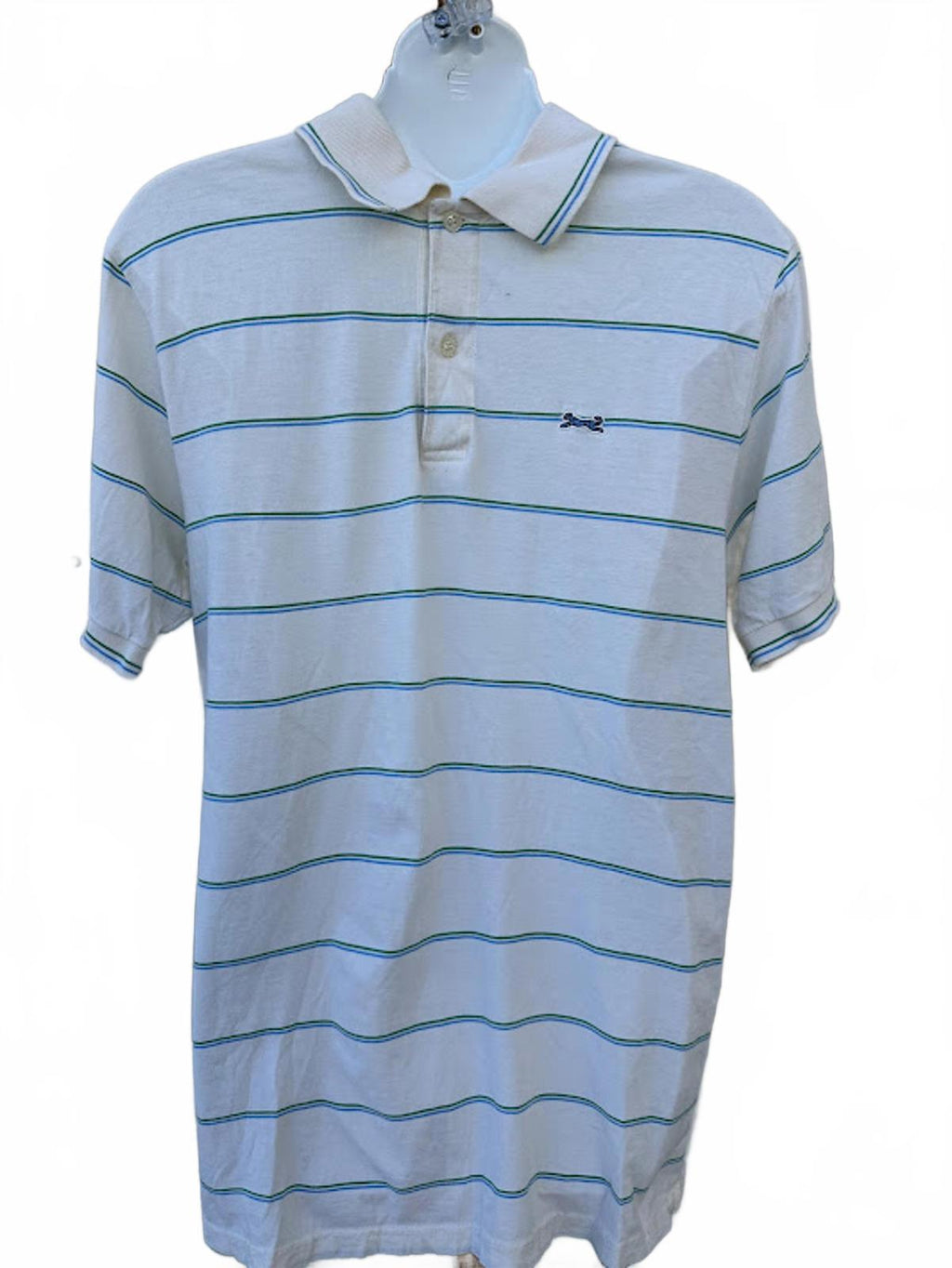 Le Tigre White Stripe Polo Shirt Medium