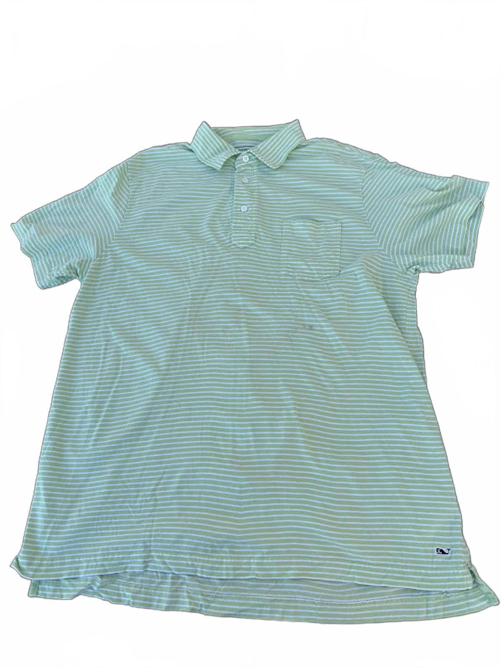 Vineyard Vines Mint Stripe Polo Shirt L