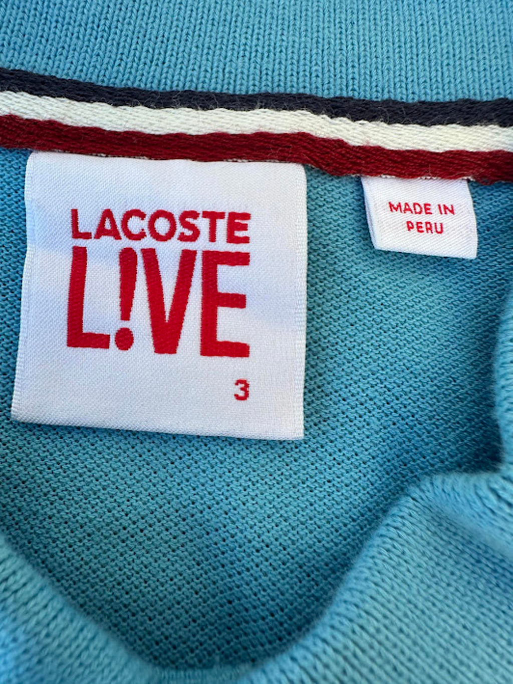 Lacoste Live Blue Polo Shirt Size 3 Slim