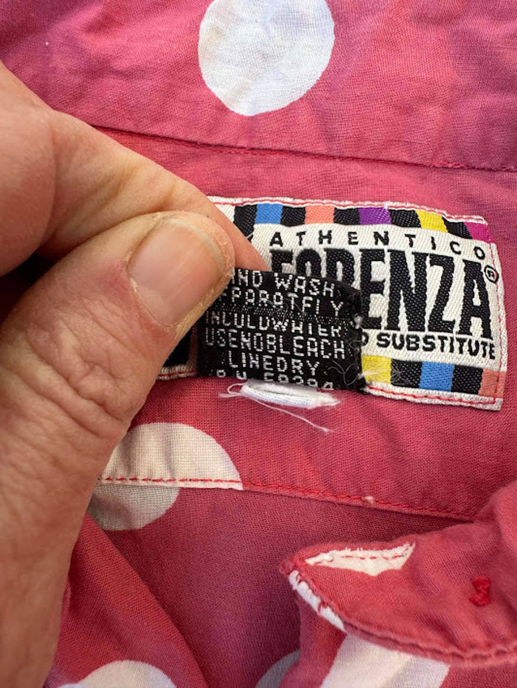 Forenza Red Polka Dot Button Up Shirt L