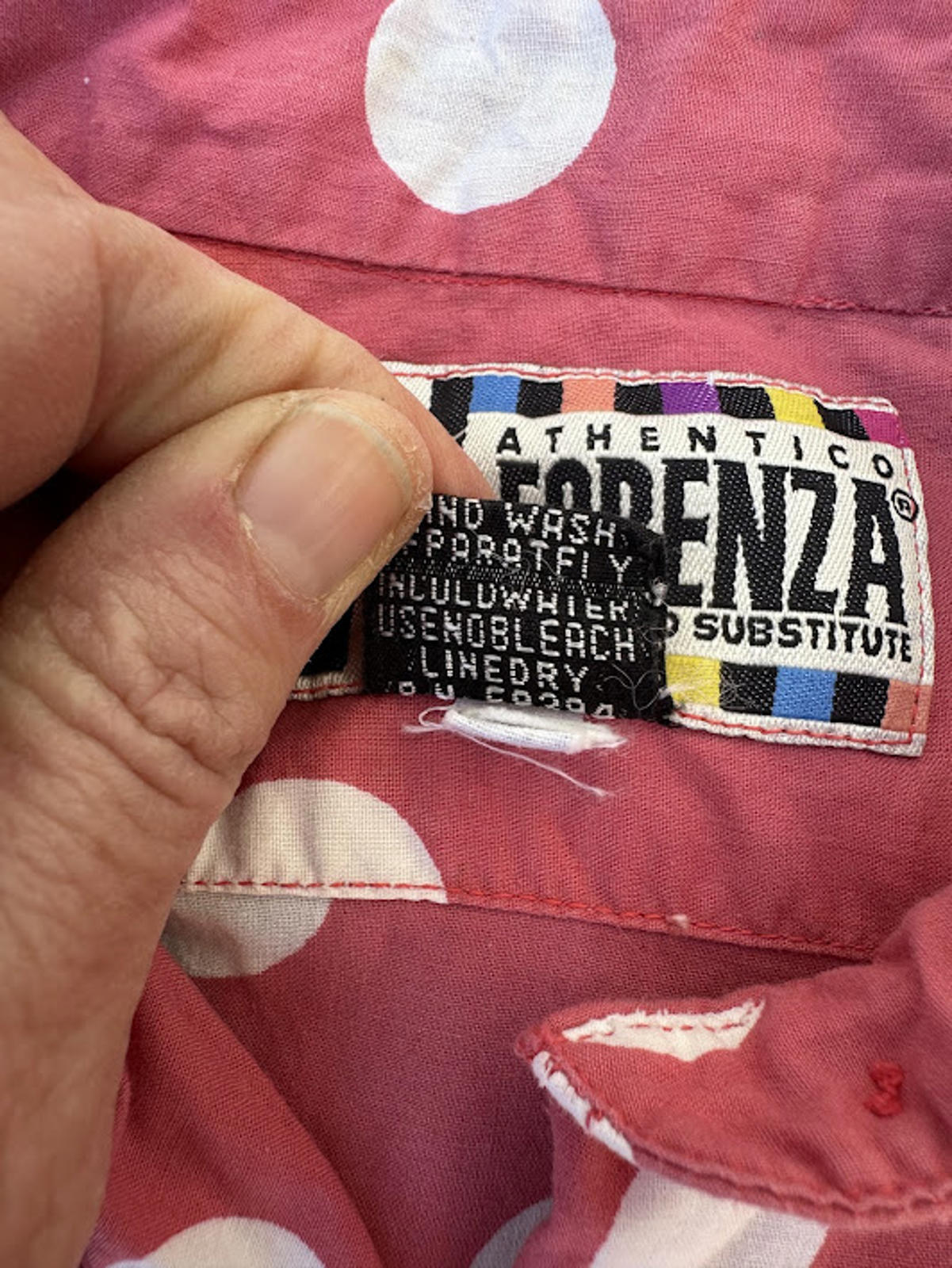 Forenza Red Polka Dot Button Up Shirt L