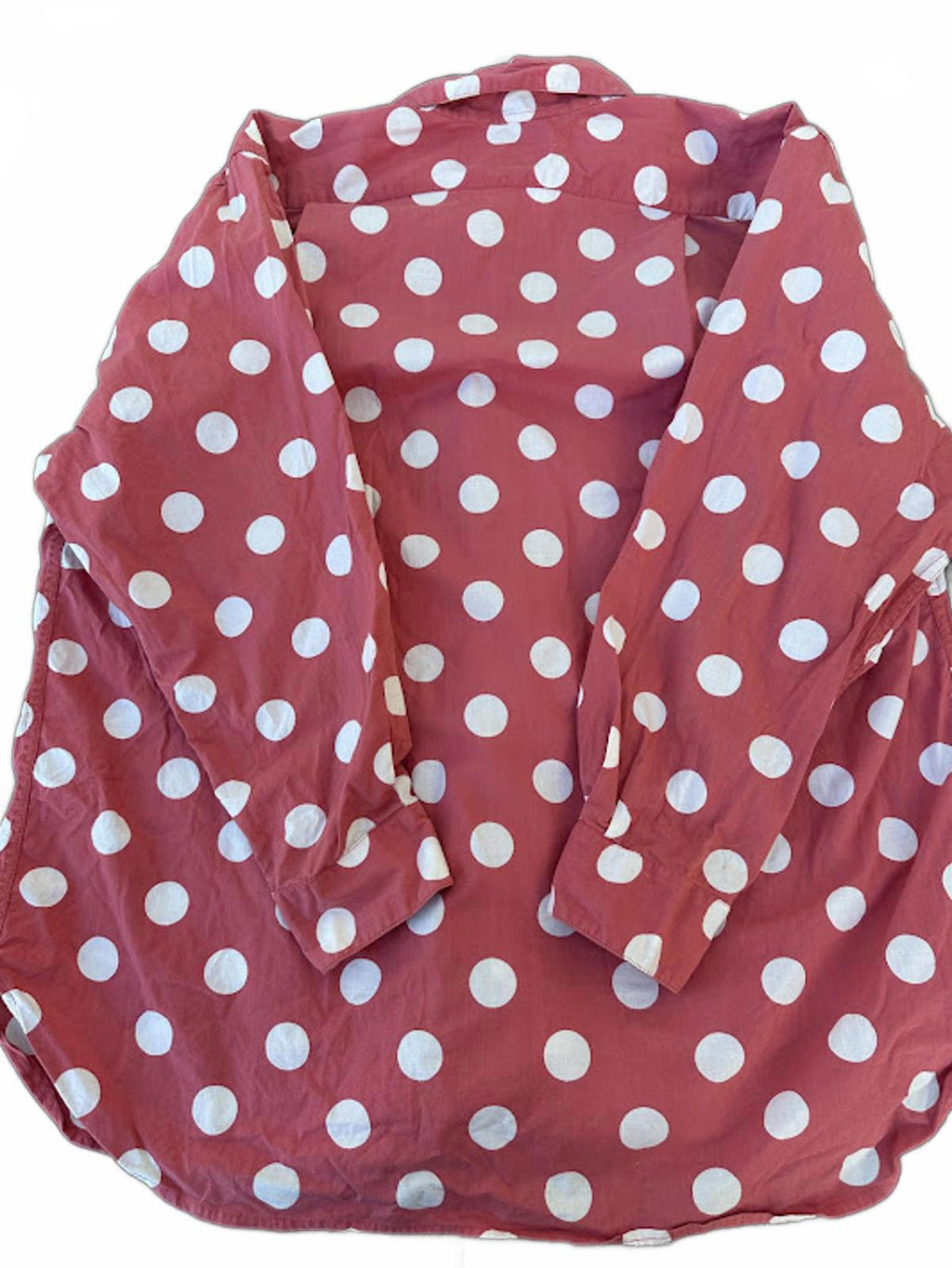 Forenza Red Polka Dot Button Up Shirt L