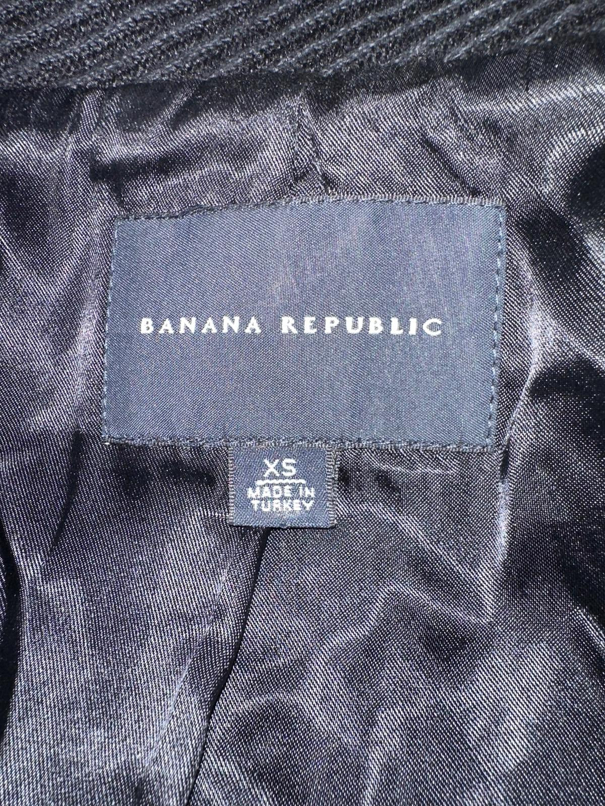 Banana Republic Women’s XS Wool Cotton Longline Blazer Coat 5-Button Tailored