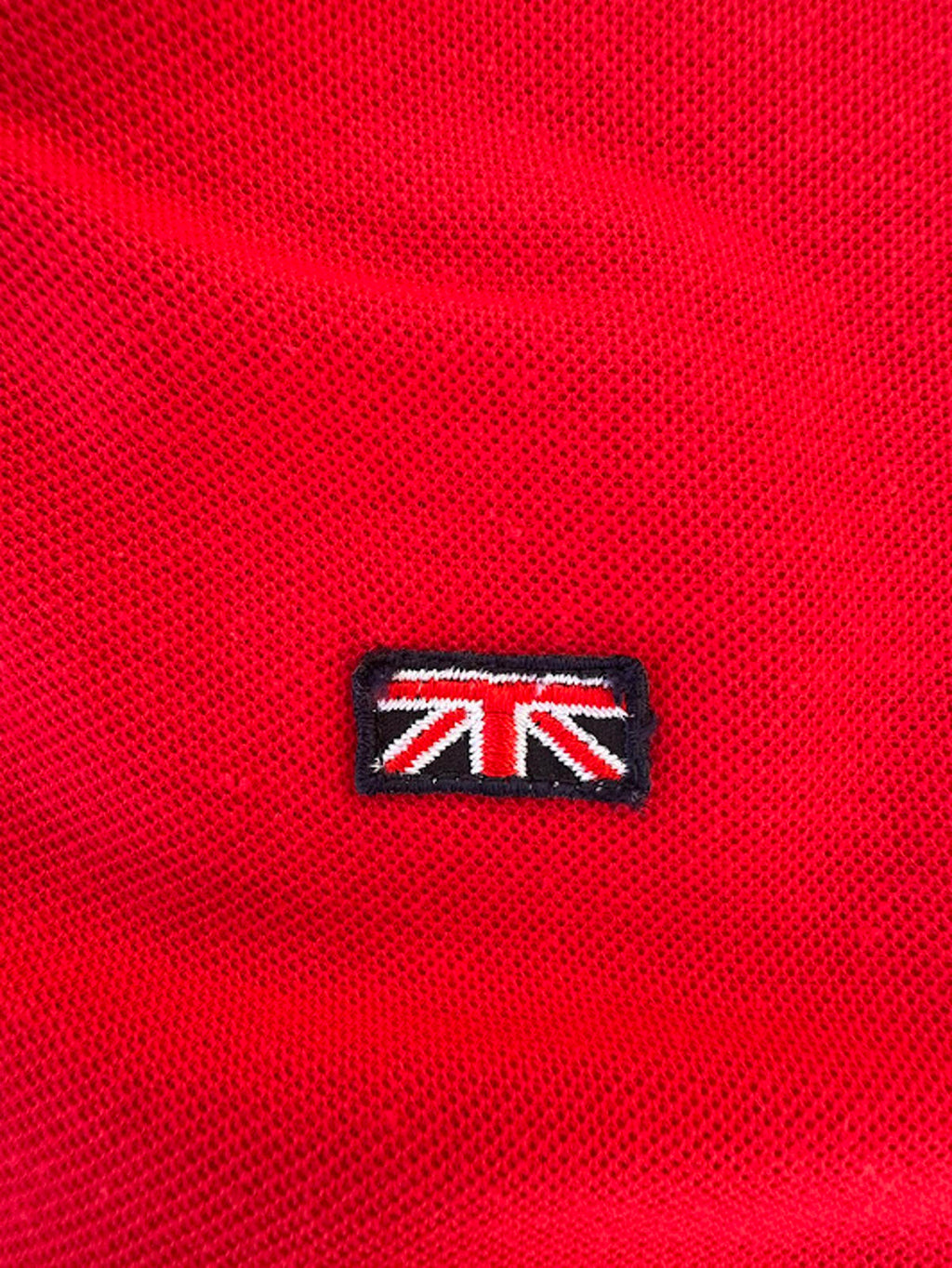 Vintage Britannia Red Polo Shirt Made in Hong Kong