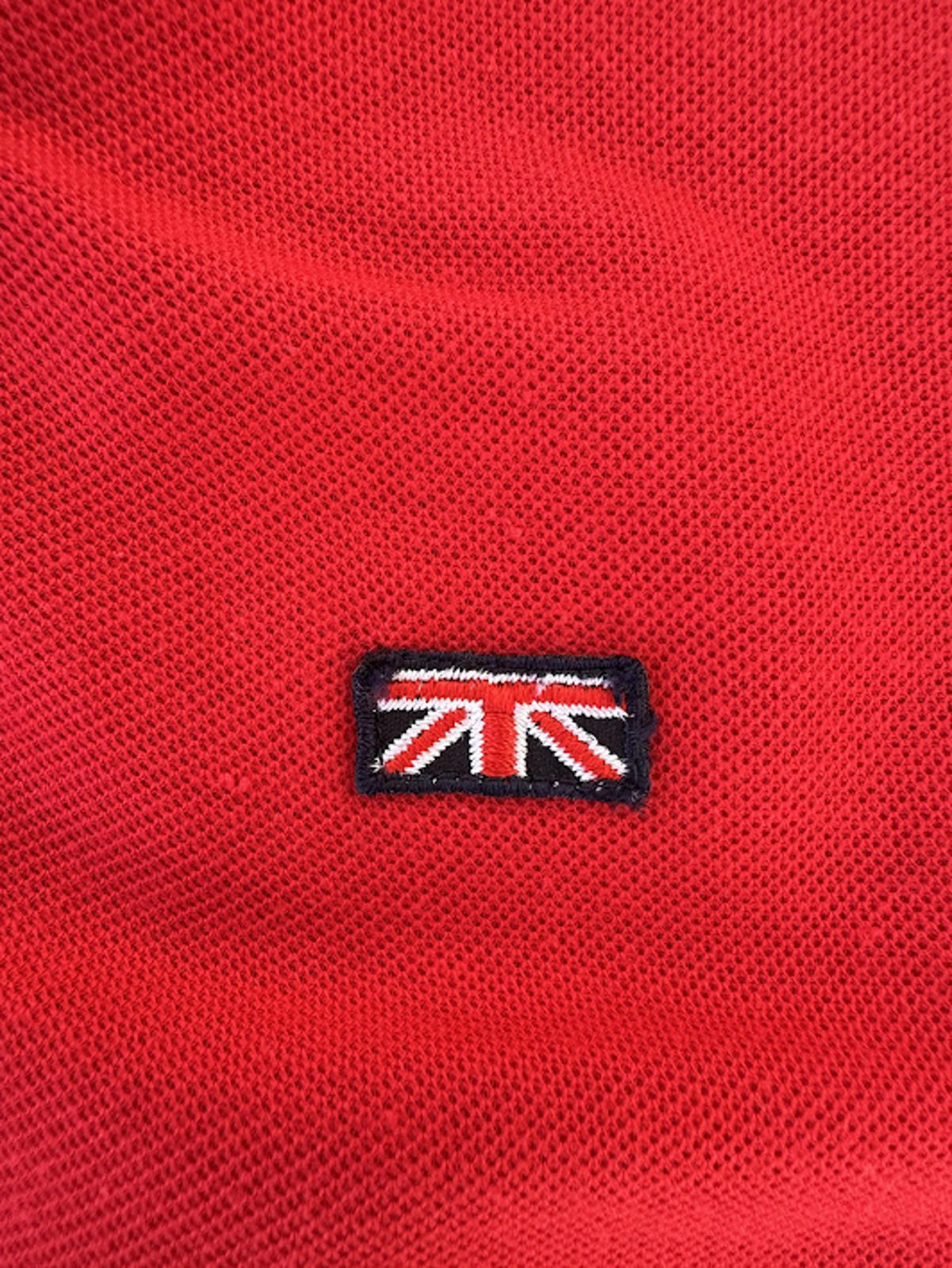 Vintage Britannia Red Polo Shirt Made in Hong Kong