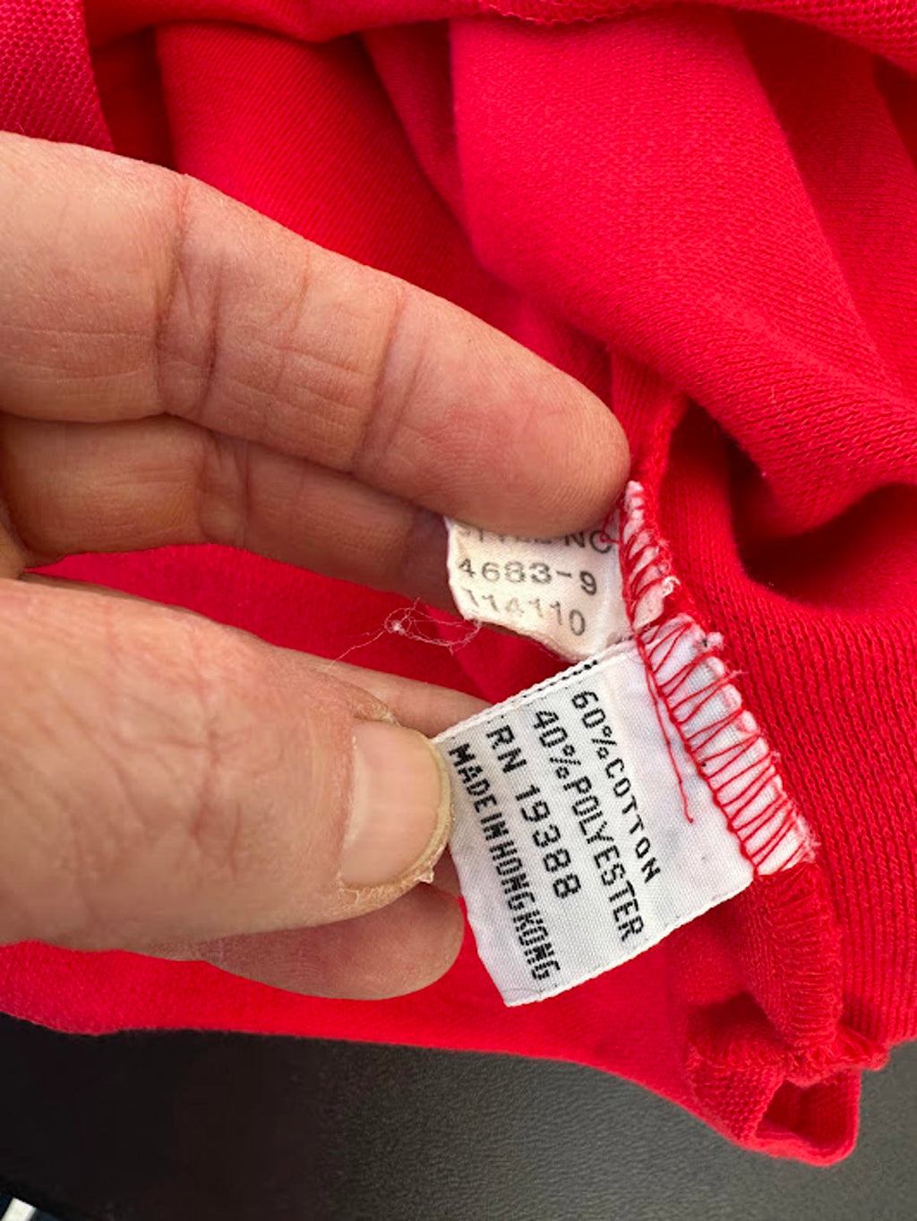 Vintage Britannia Red Polo Shirt Made in Hong Kong