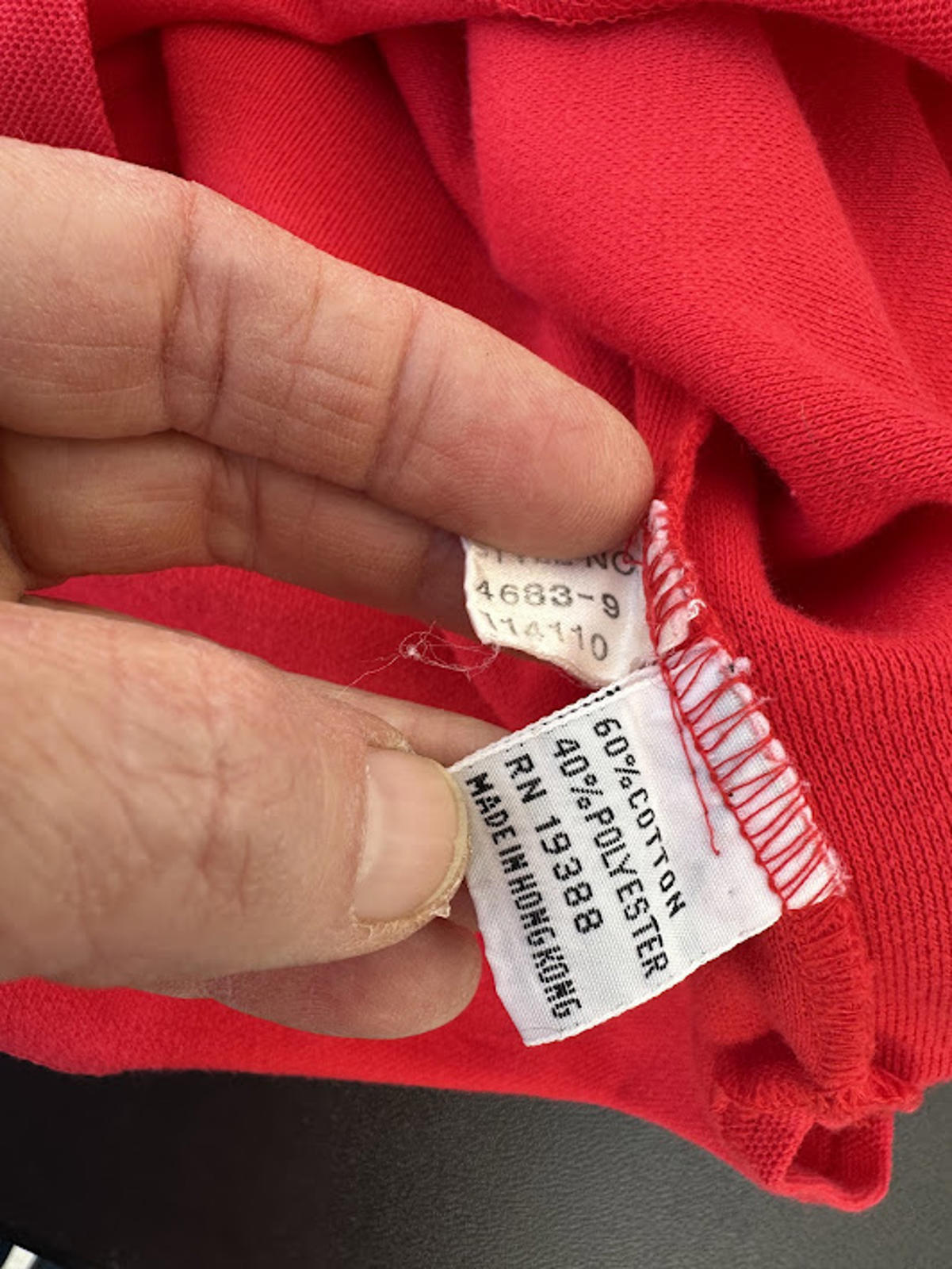 Vintage Britannia Red Polo Shirt Made in Hong Kong