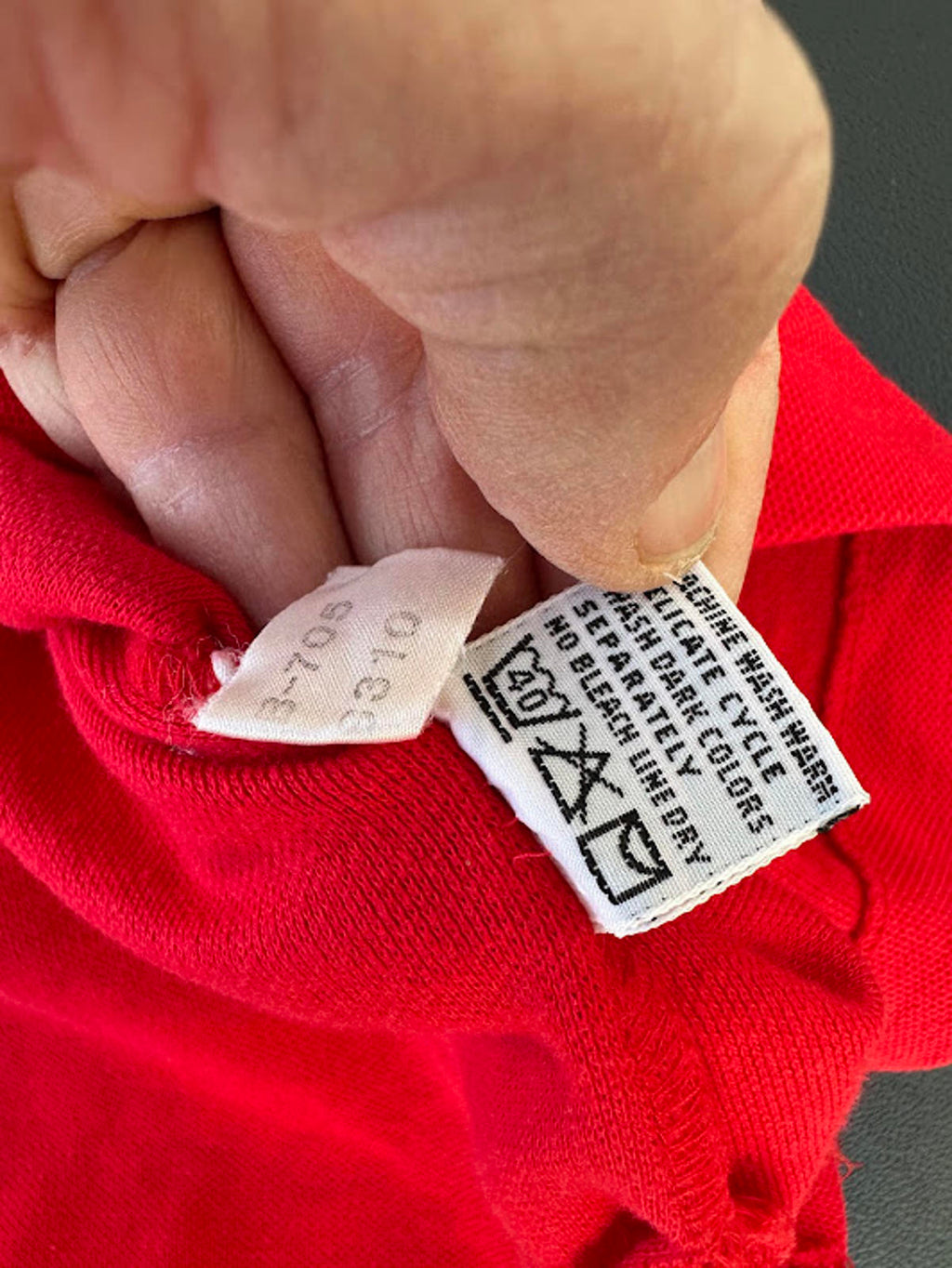 Vintage Britannia Red Polo Shirt Made in Hong Kong