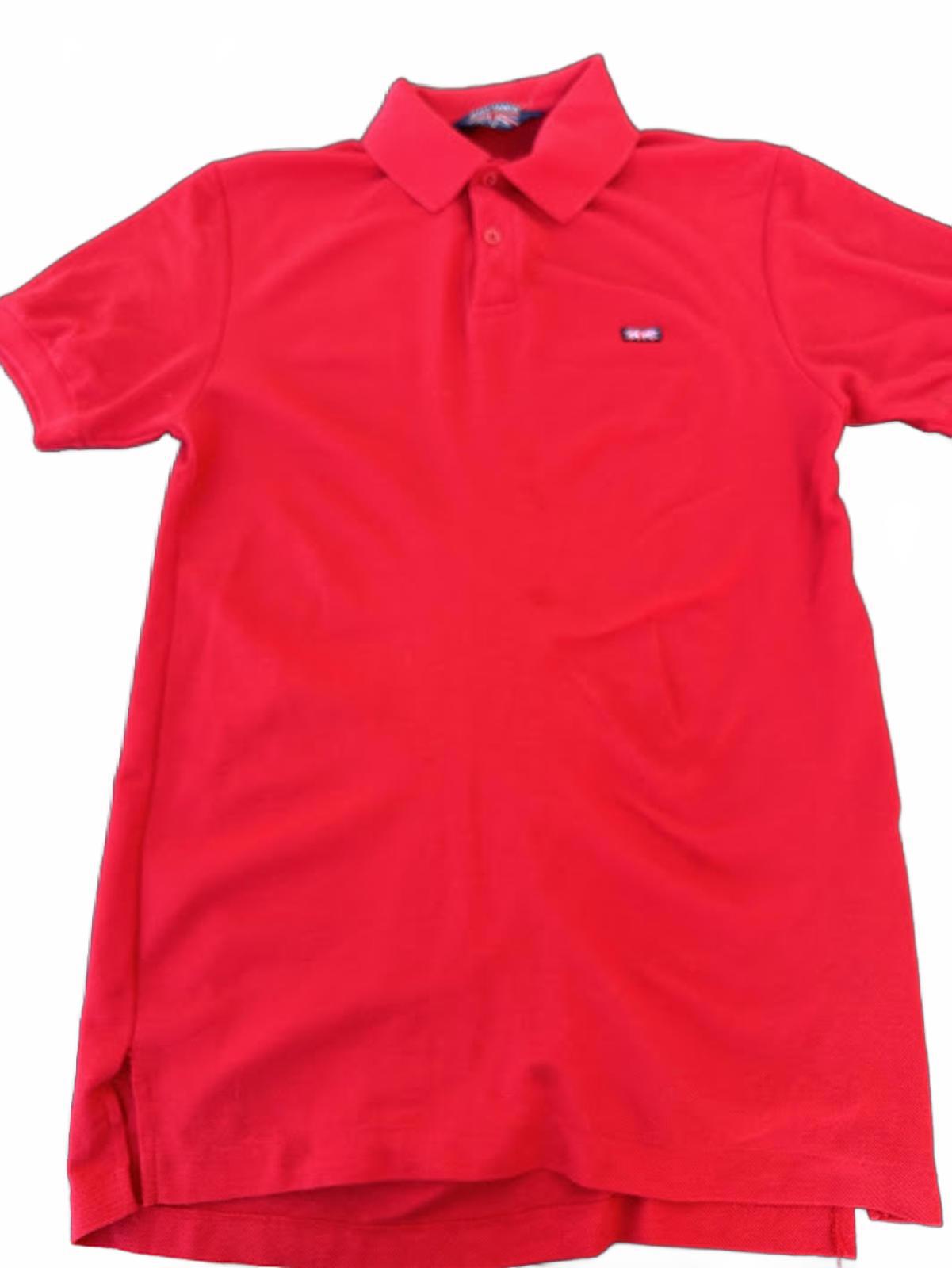 Vintage Britannia Red Polo Shirt Made in Hong Kong