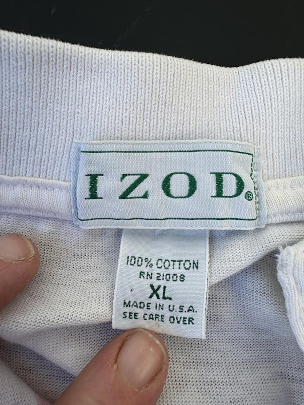 Vintage IZOD Colorblock Polo XL Made USA