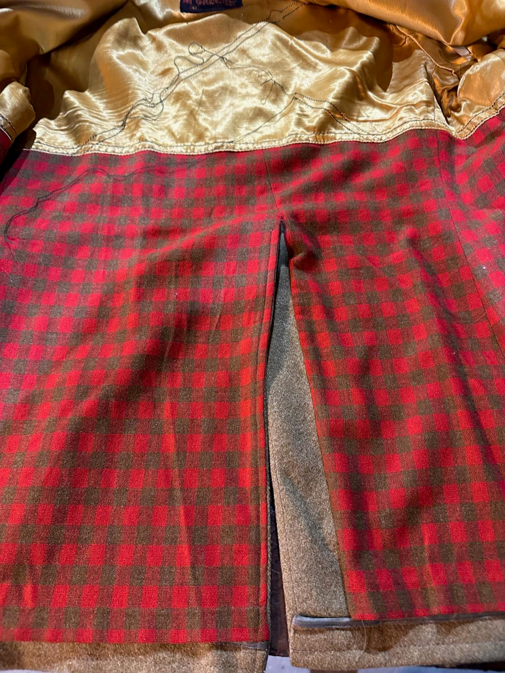Vintage 1950s McGregor Wool Overcoat 42 USA Double Breasted