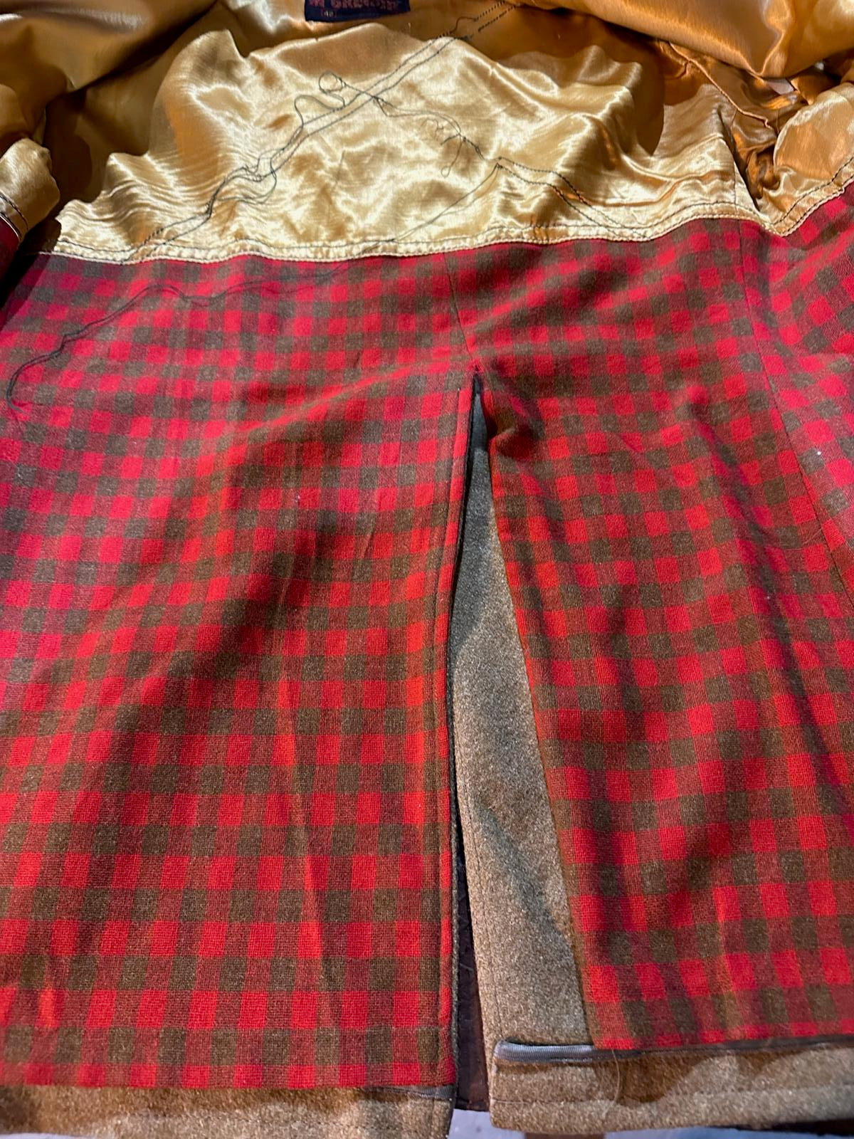Vintage 1950s McGregor Wool Overcoat 42 USA Double Breasted