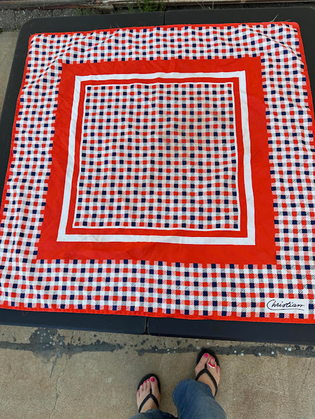 Vintage Christian Mod Square Scarf 30x30