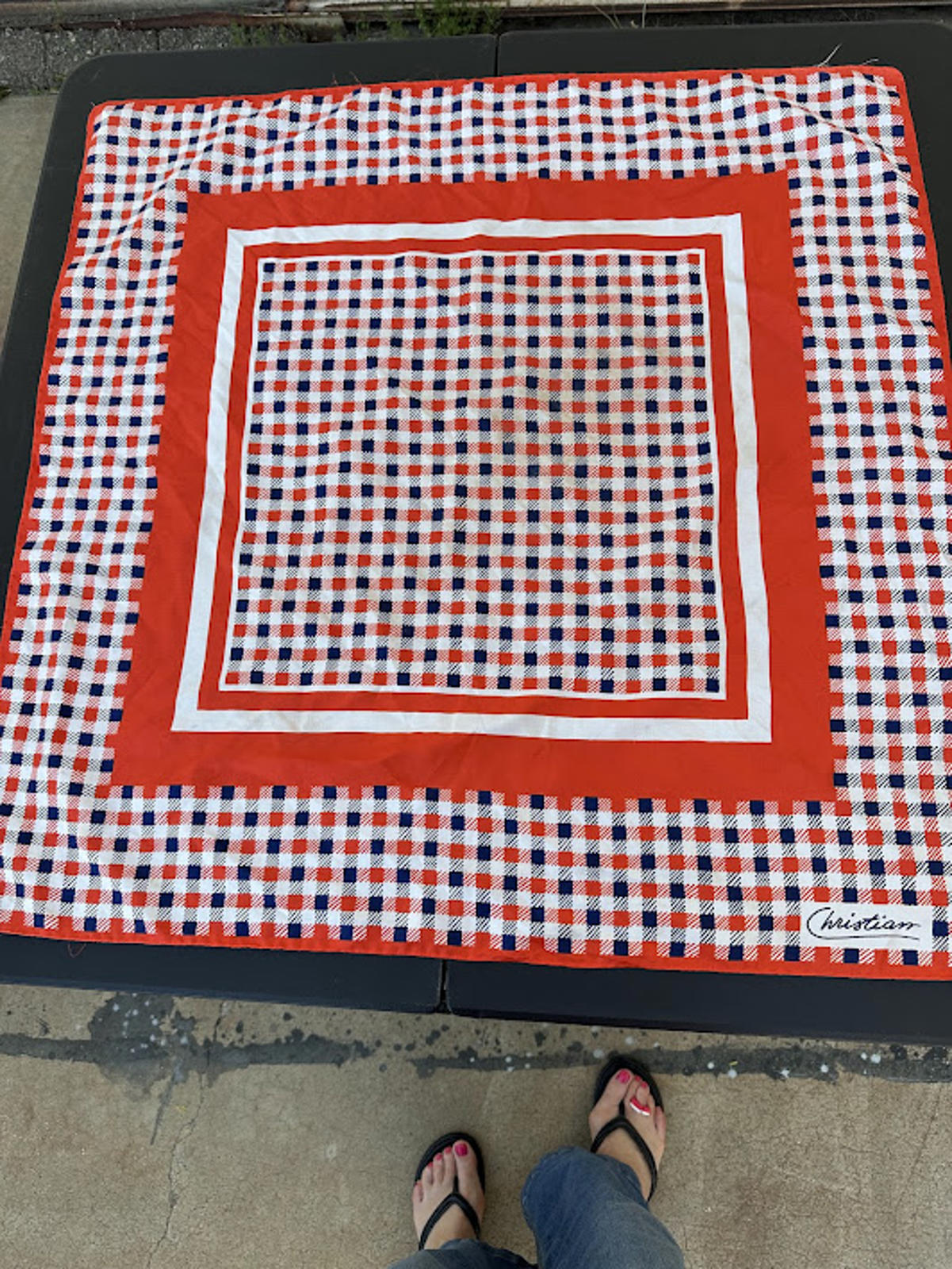 Vintage Christian Mod Square Scarf 30x30