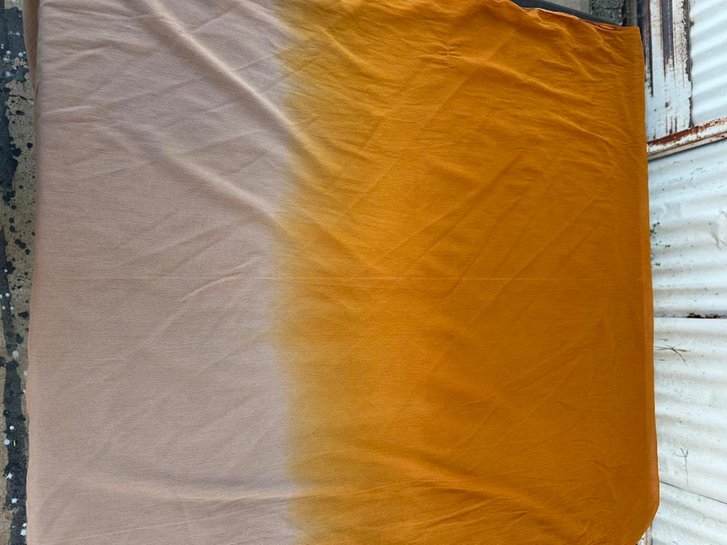 Silk Ombre Scarf Tan Mustard 34x88
